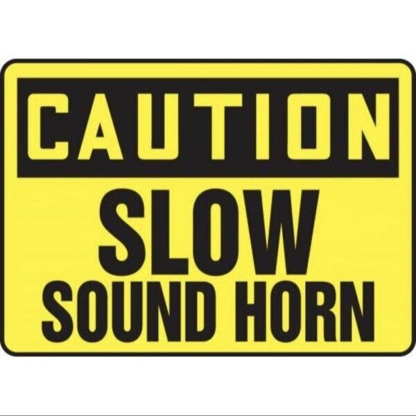 Accuform OSHA CAUTION SAFETY SIGN SLOW MVHR672VP MVHR672VP - main